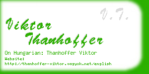 viktor thanhoffer business card